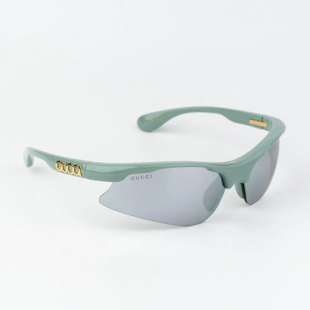 SALE! Gucci Men Sunglasses Green Silver Mirror Mask GG1774S 005 BRAND NEW